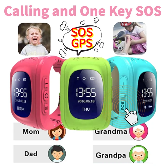 GPS Tracker Anti-lost SOS Call Children Kids Smart Watch For Smart Phone