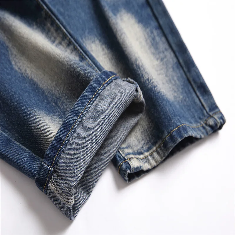Men’s Trendy Beggar Blue Denim Pants,High Quality Slim-fit Hole Ripped Jeans,Street Fashion Sexy Jeans,Daily Casual Jeans Pants 40 S1d53f09925924a7bb9cbbdfd2f7b9121f