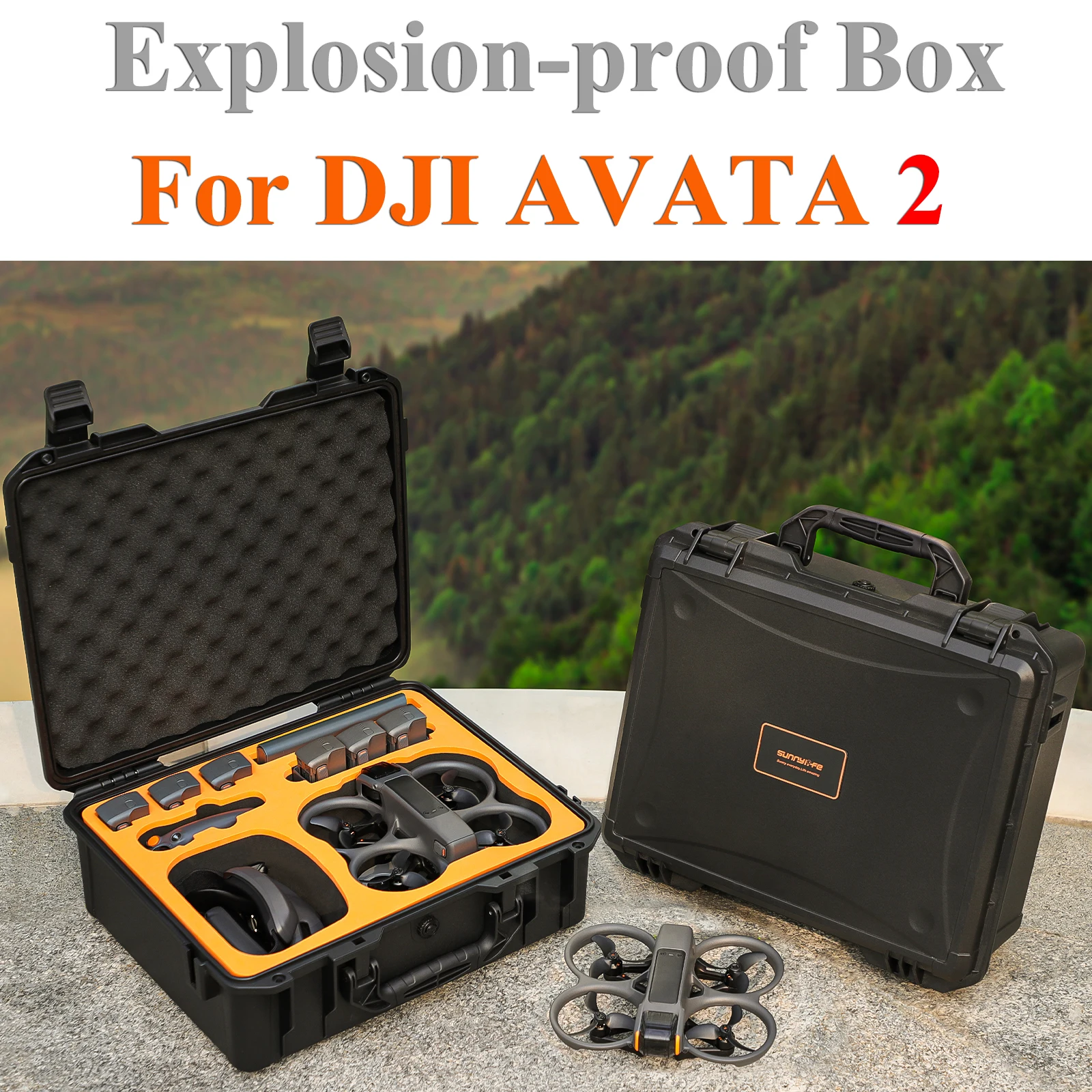 Explosion-proof Safety Box For DJI AVATA 2 Drone Battery FPV Contronller 3 Goggles 3 Water-proof Storage Case Portable Bag ACC