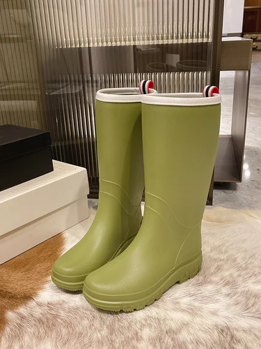패션 부츠 \ n 장화 여성의 가을과 겨울 겉옷 양털 안감 장화 비 슬립 두꺼운 밑창 고무 신발 소녀 작업 아름다운 물 신발 6