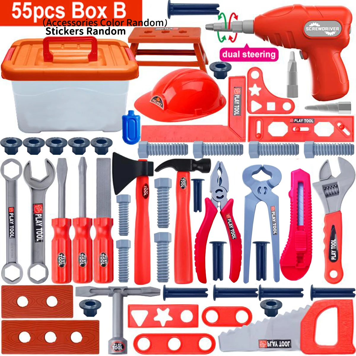 Child's Interactive Building Toolkit Electric Drill Pretend Repair Tools Educational Playset Ideal for Gifts