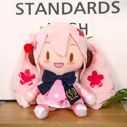 Kawaii Hatsune Miku Plush Toy Pillow - Soft Cartoon Decor & Gift - 32cm (D)