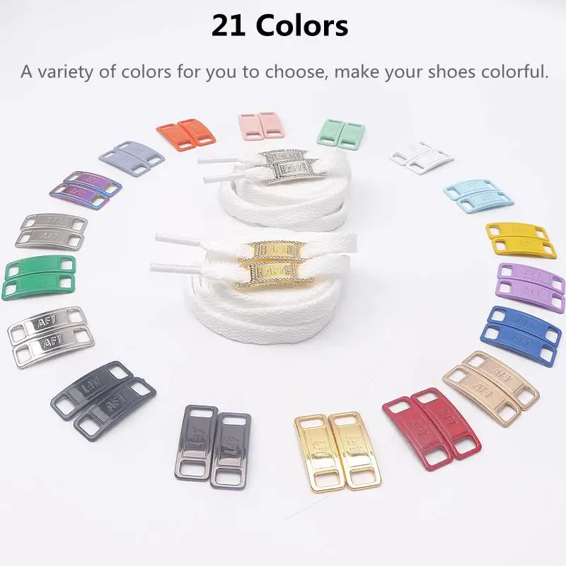 

4Pcs Classic AF1 Shoelaces Combination White Flat Laces and Shoe Decoration Suit Sneaker Shoelace Air Force Shoes Accessories