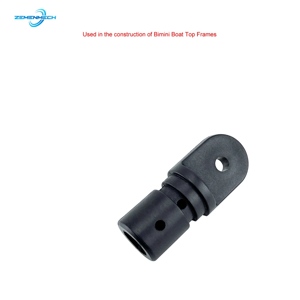 Black Nylon Pipe Eye End Cap 25mm Bimini Top Fitting Hardware Marine Boat Yacht Inside Eye End Canopy Tube Boat Accessories