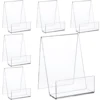 1Pc Transparent Acrylic Bookshelf Desktop Decorative Storage Rack Bookend Stand