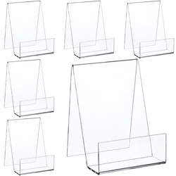 1Pc Transparent Acrylic Bookshelf Desktop Decorative Storage Rack Bookend Stand