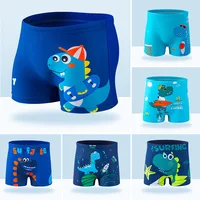New Children's Swimming Trunks Boys Middle and Small Children Multicoloured Cartoon Animal Flat Swimming Trunks Beach Trousers 1