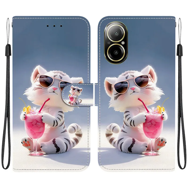 Premium Flip Wallet Leather Case with 3D Pattern and Magnetic Stand - Cute Design 2025 Edition