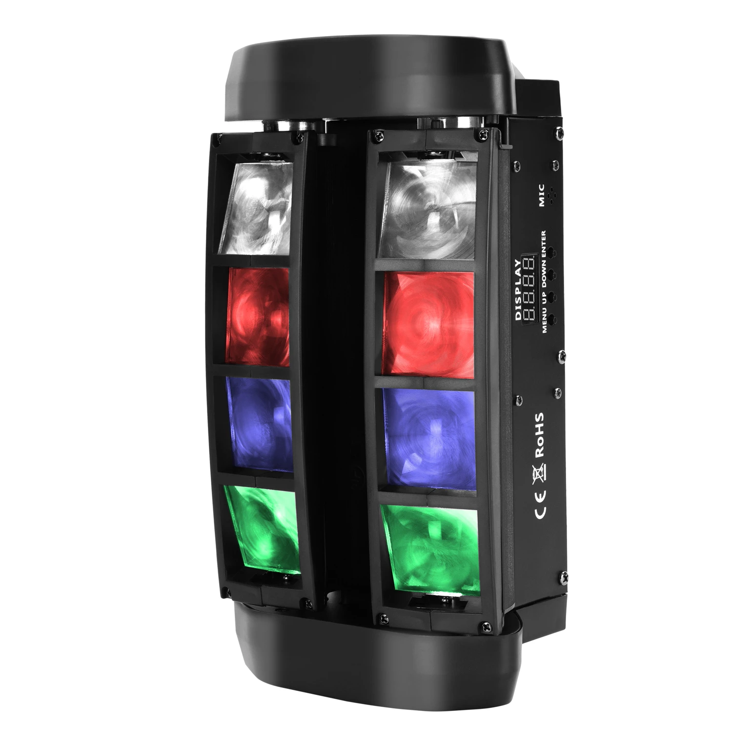 48W 8Leds Rgbw Holdlamp 4 In 1 Colore Led Mini Spider Stage Light Dmx Moving Head Stage Effect Light Per Club Dj Show Home