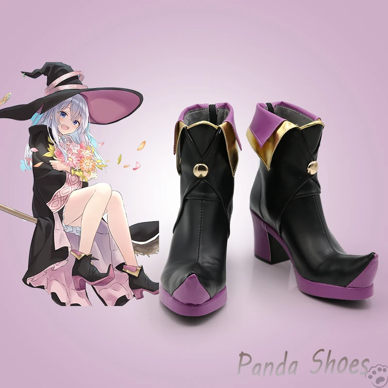 

Elaina Cosplay Shoes Anime Wandering Witch The Journey of Elaina Cos Boots Ashen Witch Cosplay Costume Prop Shoes for Halloween