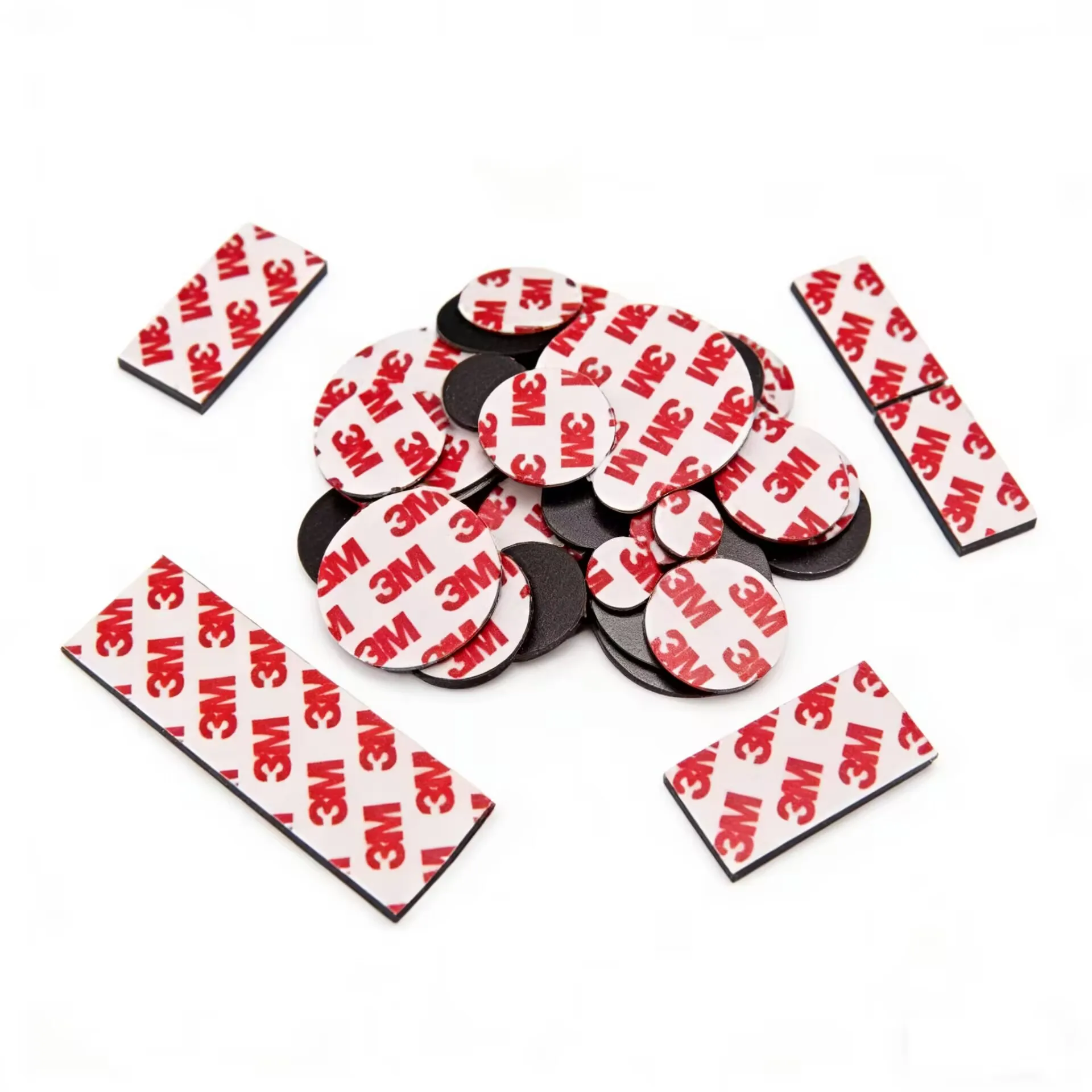 Set of 10 Strong Self-Adhesive Round Magnetic Sheets - 2mm Thickness