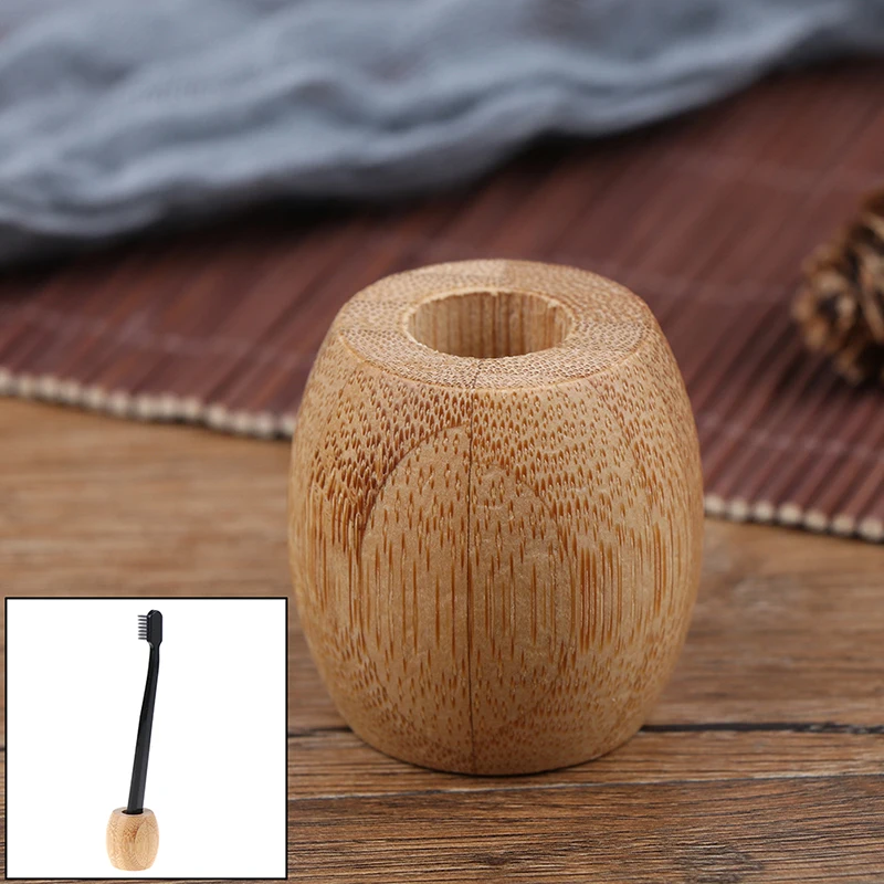 1Pc Bamboo Toothbrush Holder Wooden Toothbrush Bathroom Stands Toothbrush Tools