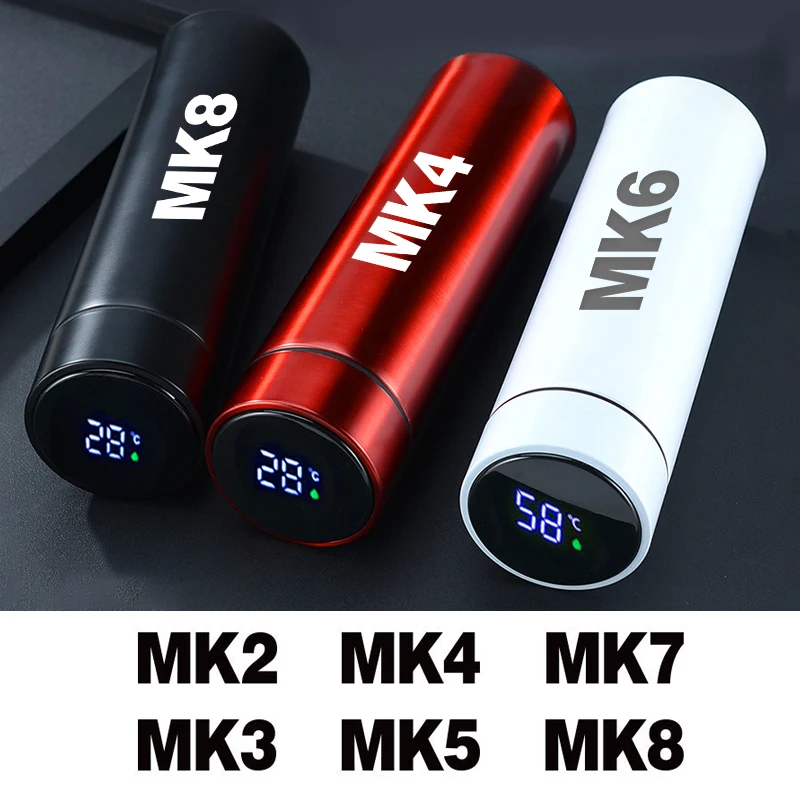 

Car Stainless Steel Coffee Thermos Mug 500ml For Volkswagen VW Golf 7 5 6 MK8 MK7 MK6 MK5 MK4 Car Travel Vacuum Thermal mug