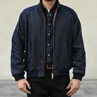 Sauce Zhan  Mens Jacket vintage golf Jacket Denim Jacket for Man Classical Gentleman Work Coats Indigo Regulat Fit 1
