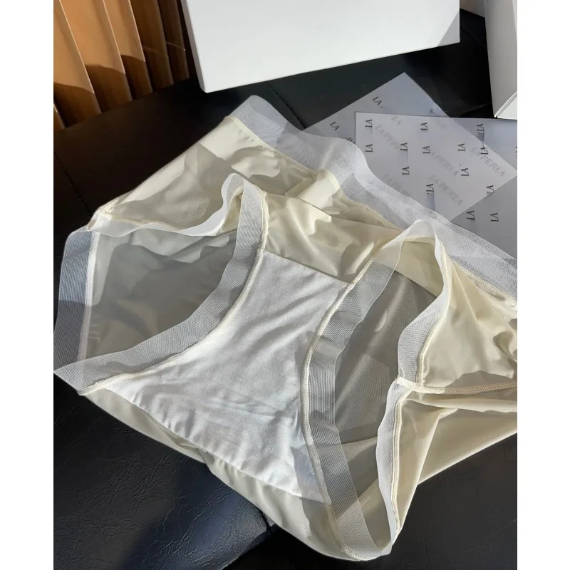 Lady la ultra-thin superfine Tencel facial mask underpants fairy gauze air sensitive high elastic briefs perla