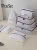 3/7pcs Portable Travel Storage Bag Set - Organize Your Clothing, Shoes, and Underwear with Ease - Perfect for Luggage and Suitca 2