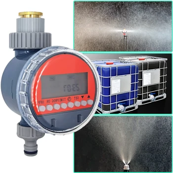 WUJIE Ball Valve Irrigation Timer Automatic LCD Watering Electronic Water Tank Controller Irrigator for Home Garden Greenhouse 1