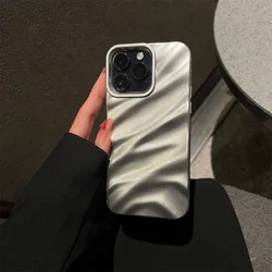 Luxury Glossy 3D Wave Pattern Case with Fashion Bright Bumper - iPhone 13 (Matte SL)