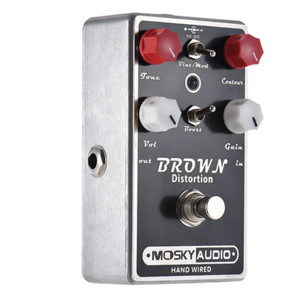 

Guitar Effect Pedal Unleash Your Guitar's Potential with Mosky Brown Distortion Tone Contour Volume and Gain Controls