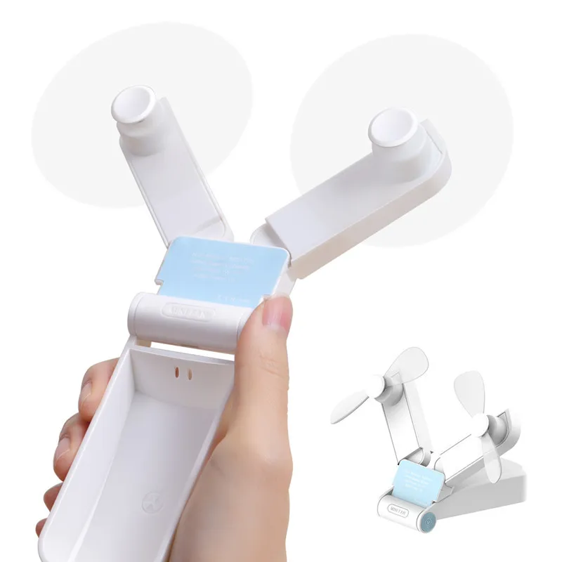 Usb Mini Fold Fan Electric Portable Hold Small Air Cooler Originality Charging Household Electrical Appliances Desktop Ventilado