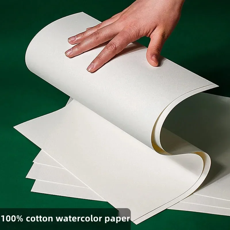 

100% Cotton Watercolor Paper 32K 16K 20 Sheets 300GSM Painting Book For Artist Painting Supplies school supplies