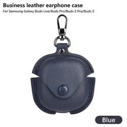 Deluxe Leather Bluetooth Earbuds Protective Case with Keychain Attachment for Buds 2 (02)
