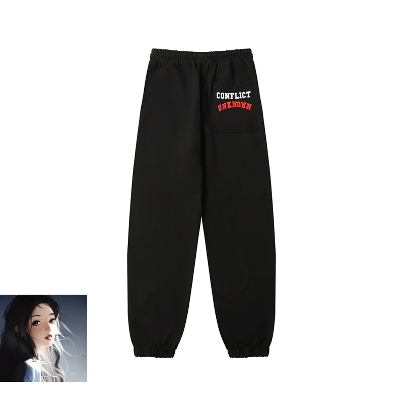 Black Saint Michael Fight Print Track Pants Men Women Kanye Sweatpants High Quality Casual Jogger Trousers