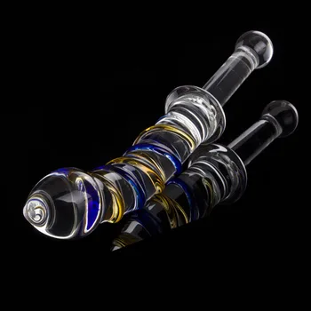 Crystal Glass Dildo Big Anal Plug Sex Toy For Women Beads Vagina Massage For Famale Masturbation Penis G-spot Clitoris Men Adult 2