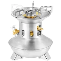 Gas Burner Stainless Steel Outdoor Gasoline Furnace Maintenance-Free Preheating Integrated Portable Gas Stove Camping Tile SG500 1