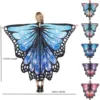 Fashion Butterfly Wing Polyester Beach Towel Cape Scarf Women Christmas Halloween Gift Summer Printed Towel Fashion Lady Clothes 5