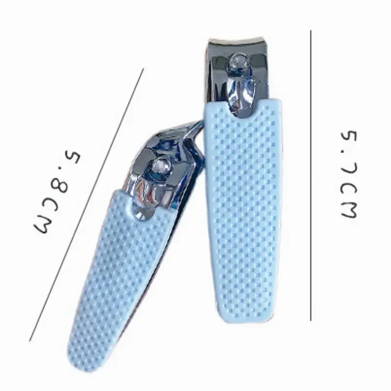 Nail Clipper Trimmer Silicone Sleeve Anti Drop Flat Diagonal Ins Style Student Portable Cute Baby Care