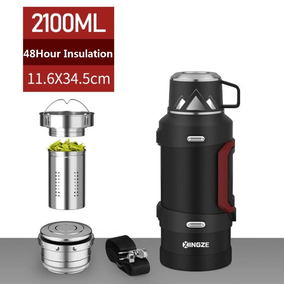 304 Stainless Steel Big Capacity Thermos Bottle 1L/2L /3L/ Outdoor