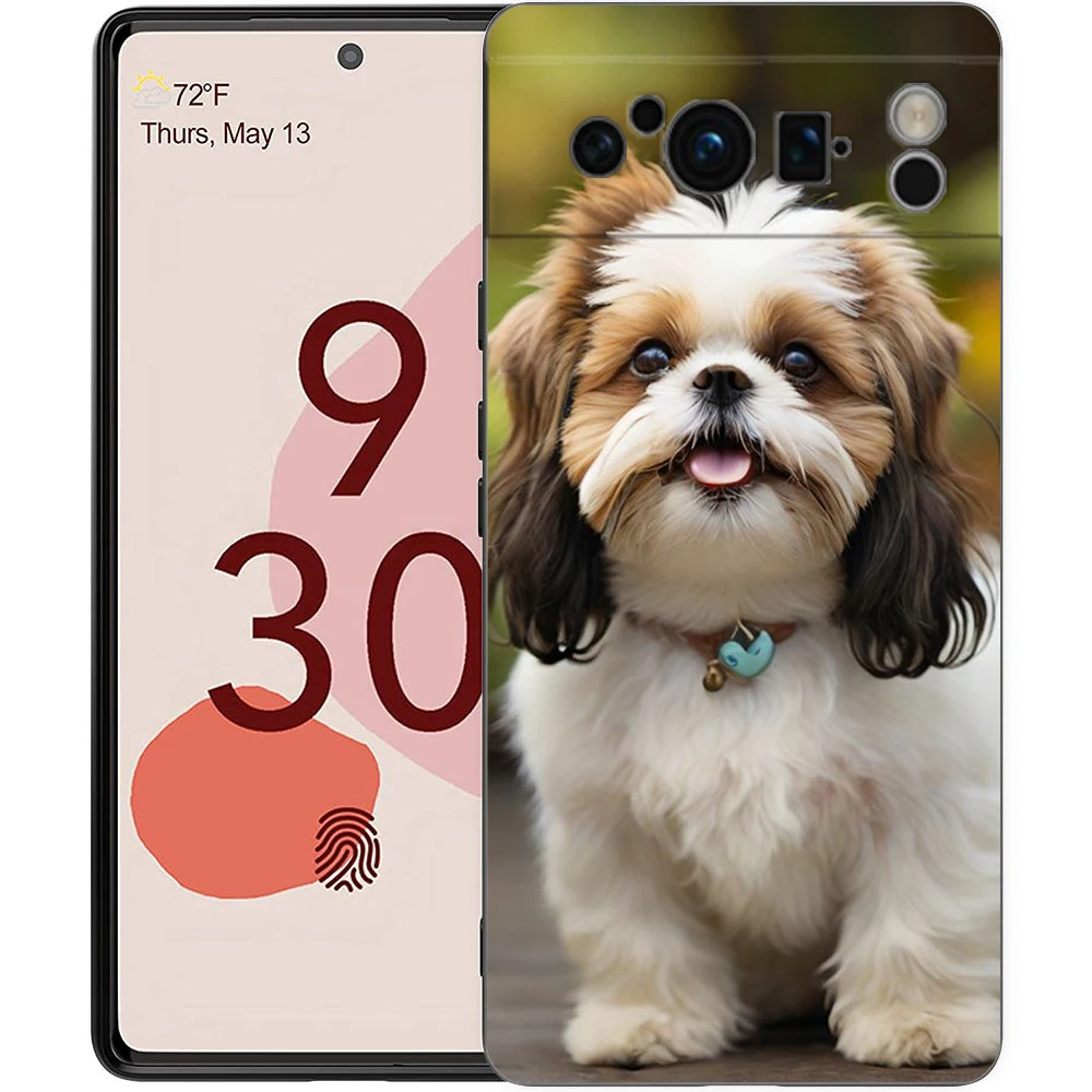 Shih Tzu Art Soft Black TPU Luxury Phone Case