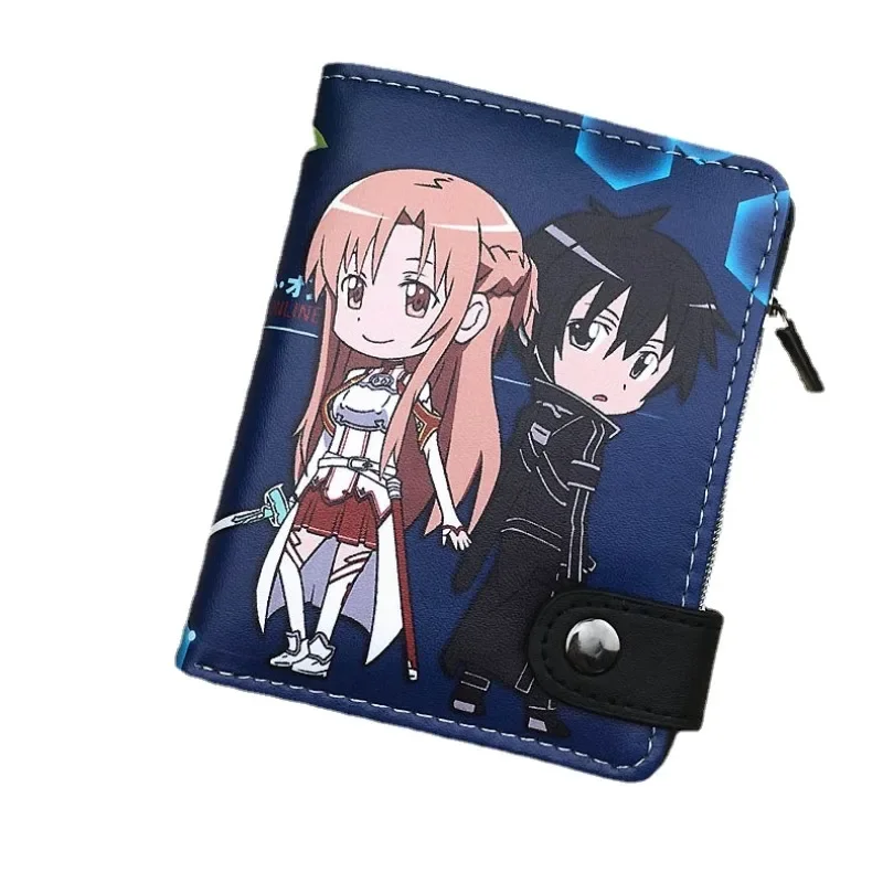 Anime Schwert Kunst online Sao Kirito Herren Pu kurze Brieftasche Asuna Karten halter mit Münz tasche