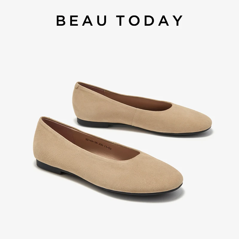 

BEAUTODAY/Женская обувь на плоской подошве из натуральной овечьей замши; Однотонные слипоны; Новая весенняя женская обувь ручной работы; 22143