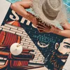 Barbershop Magnetic Beach Towel Colorful Bath Towels for Girl Microfiber Quick Dry Custom Sand Free Beach Yoga Spa Gym Pool 4