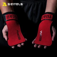 Thickened Gym Grips 4mm Cowhide Palm Guards Weightlifting Fitness Workout Gloves Grips with Wrist Wraps Training Equipment 1