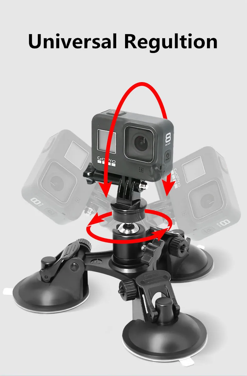 Glas Saugnapf Action Kamera Sport Cam Stativ Halterung Für Auto Rekord Halter Stehen Halterung Für Gopro 13 12 11 10 9 8 zubehör – Detail 16
