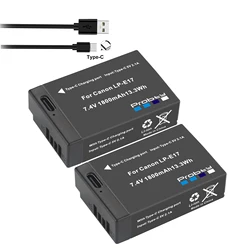 1800mAh LP-E17 LPE17 LP E17 Type-c Charging Battery for Canon EOS RP 200 250D M3 M5 M6 750D 760D T6i T6s 800D 8000D 77D Kiss X8i
