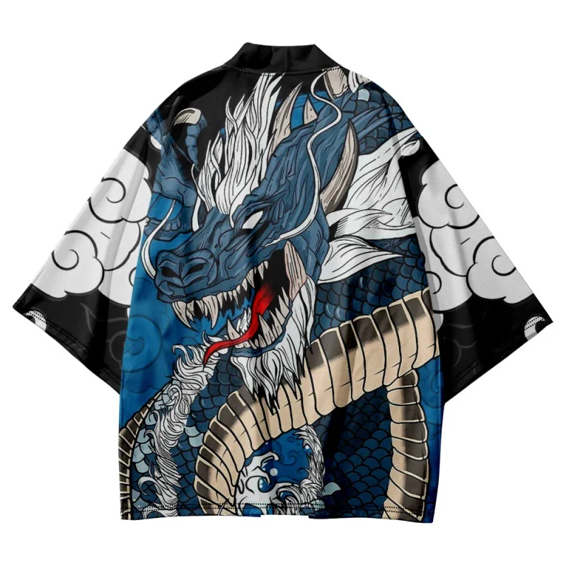 

Oversize 6XL 5XL 4XL Fashion Japanese Anime Robe Cardigan Women Men Harajuku Dragon Print Cosplay Shirts Yukata Haori Kimono