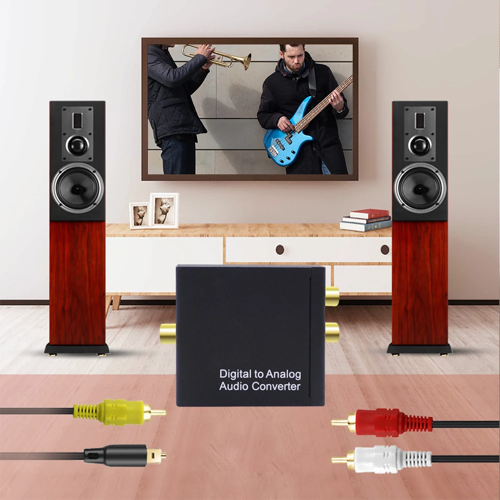 디지털-아날로그 오디오 변환기 디지털 동축 SPDIF-아날로그 RCA 3.5mm 잭 광-아날로그 L/R DAC 디코더