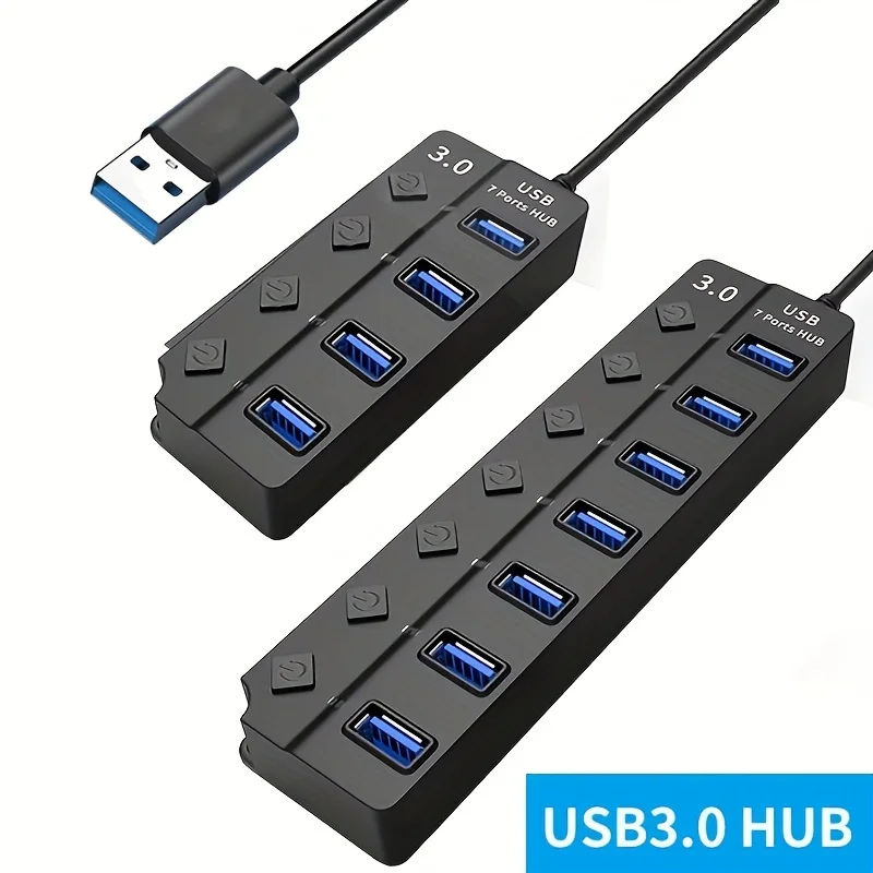 4-7-Port-USB-3-0-Hub-with-LED-Indicator-Independent-Switch-Control-for ...