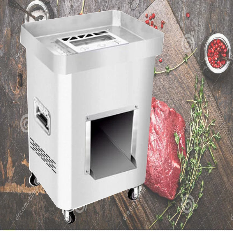 

PBOBP Commercial Electric Meat Slicer Automatic Slicer Multifunctional Stainless Shred Slicer Cutter Meat Machine