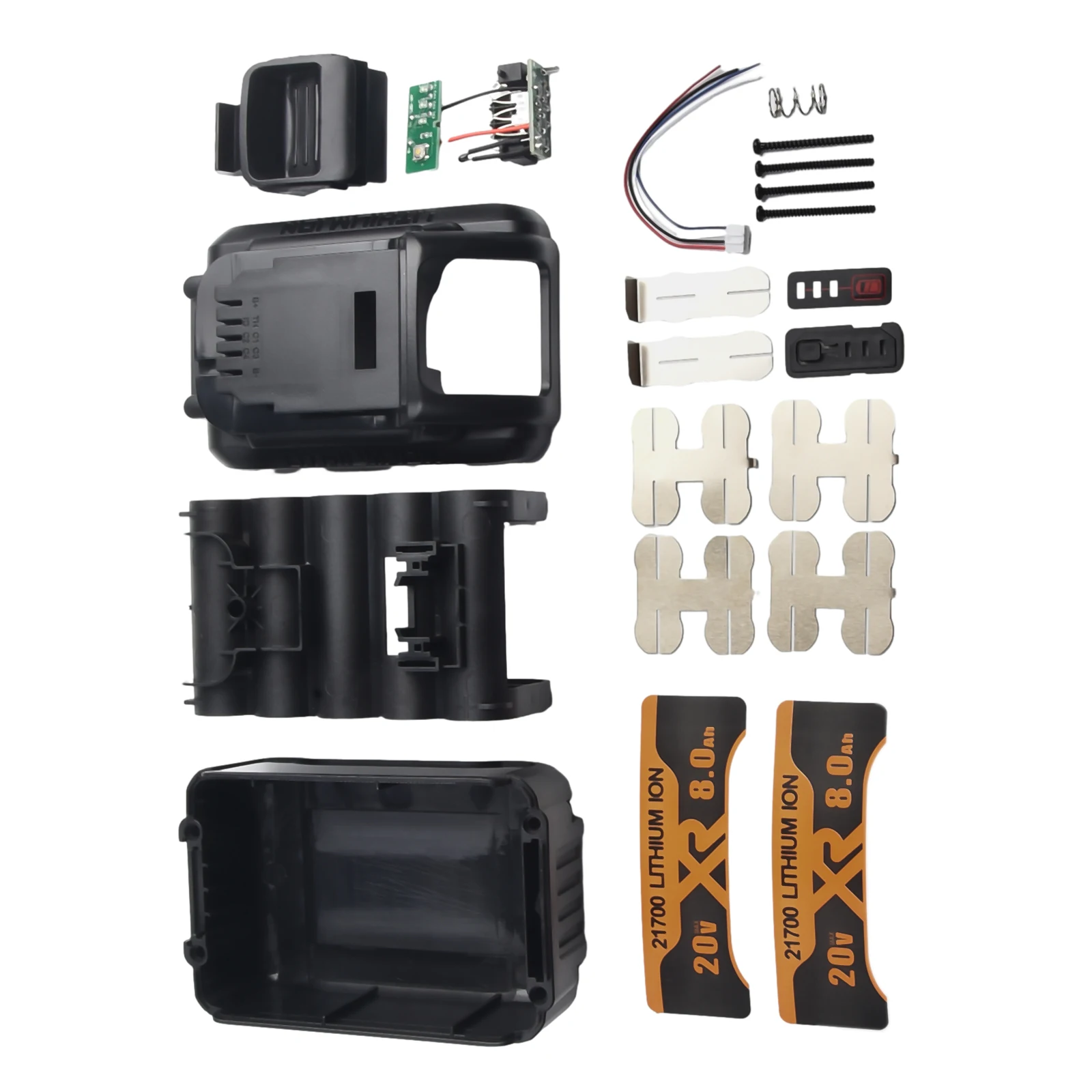 

DCB200 10core 21700 Li-Ion Battery Plastic Case PCB Charging Board Battery Plastic Case For De-Walt 18V Power Tool Accessories