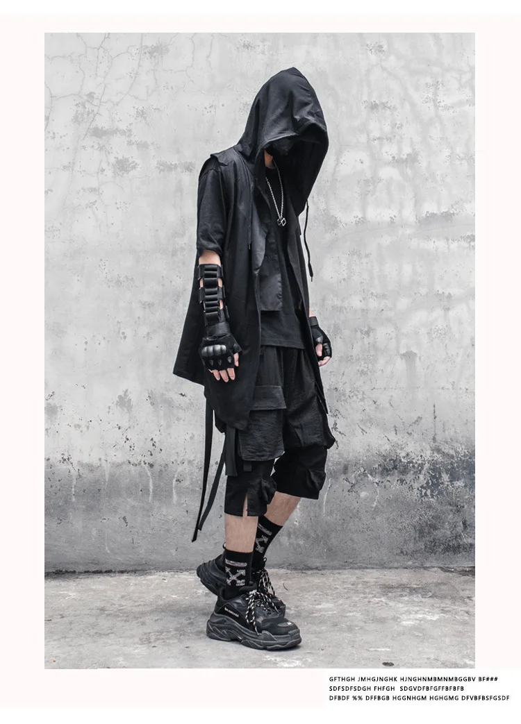 Punk Hip Hop Trench Coat 5