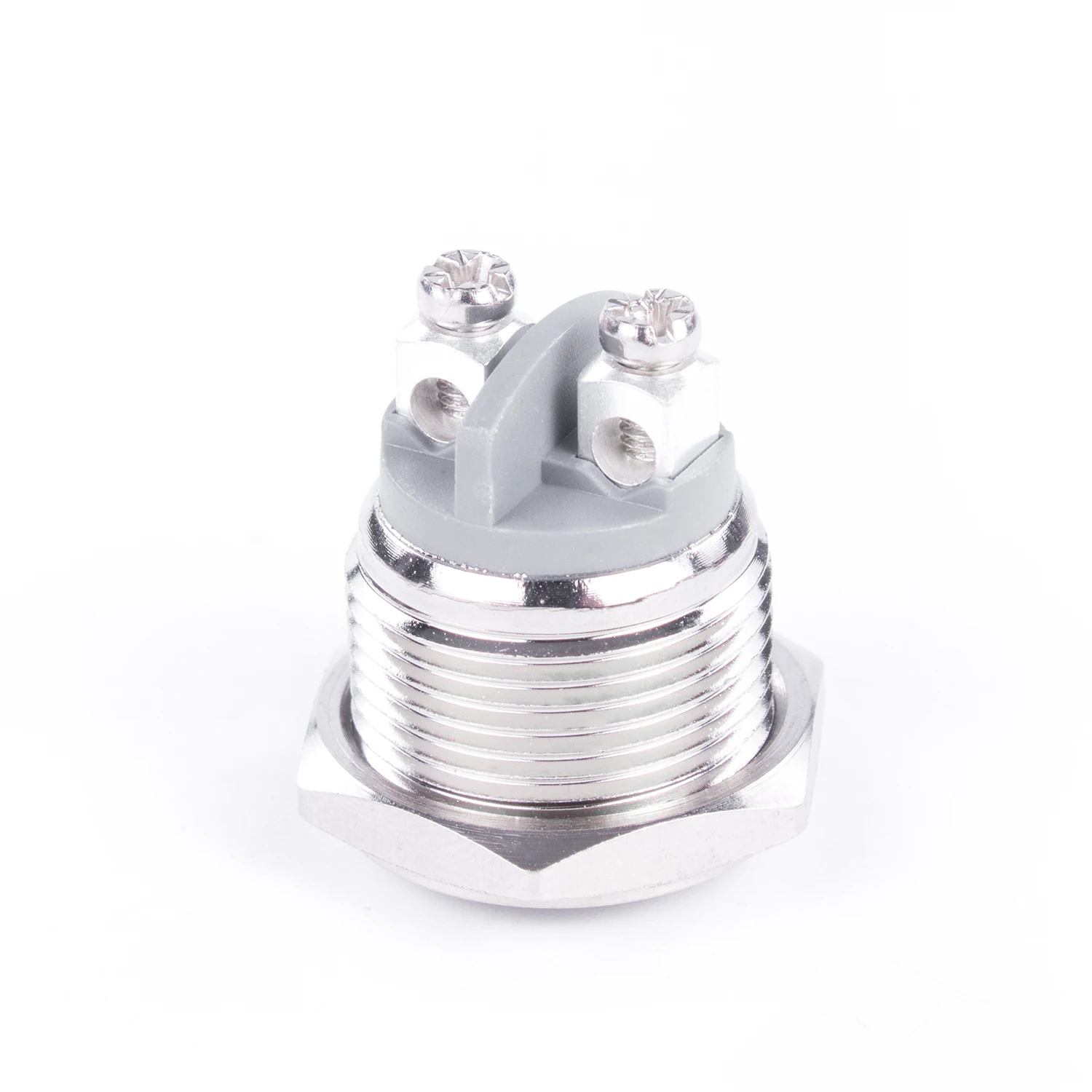 1NO 16 19 22mm Screw feet termina Momentary metal push button switch 1NOl for auto push button flat spherical high color no led