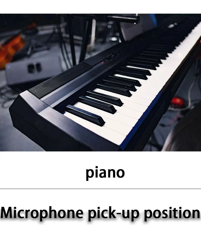 E914 Heart-Shaped Instrument Microphone, Windproof Cotton Condenser Microphone,For Bands/Stages/Recording Studio Recording ﻿