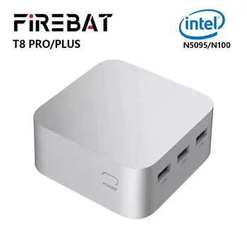 FIREBAT T8 프로 플러스 미니 PC, 인텔 셀러론 N5095 N100 데스크탑 게이밍 컴퓨터, 8GB, 16GB, 256GB, 512GB, DDR4, DDR5, WIFI5, BT4.2