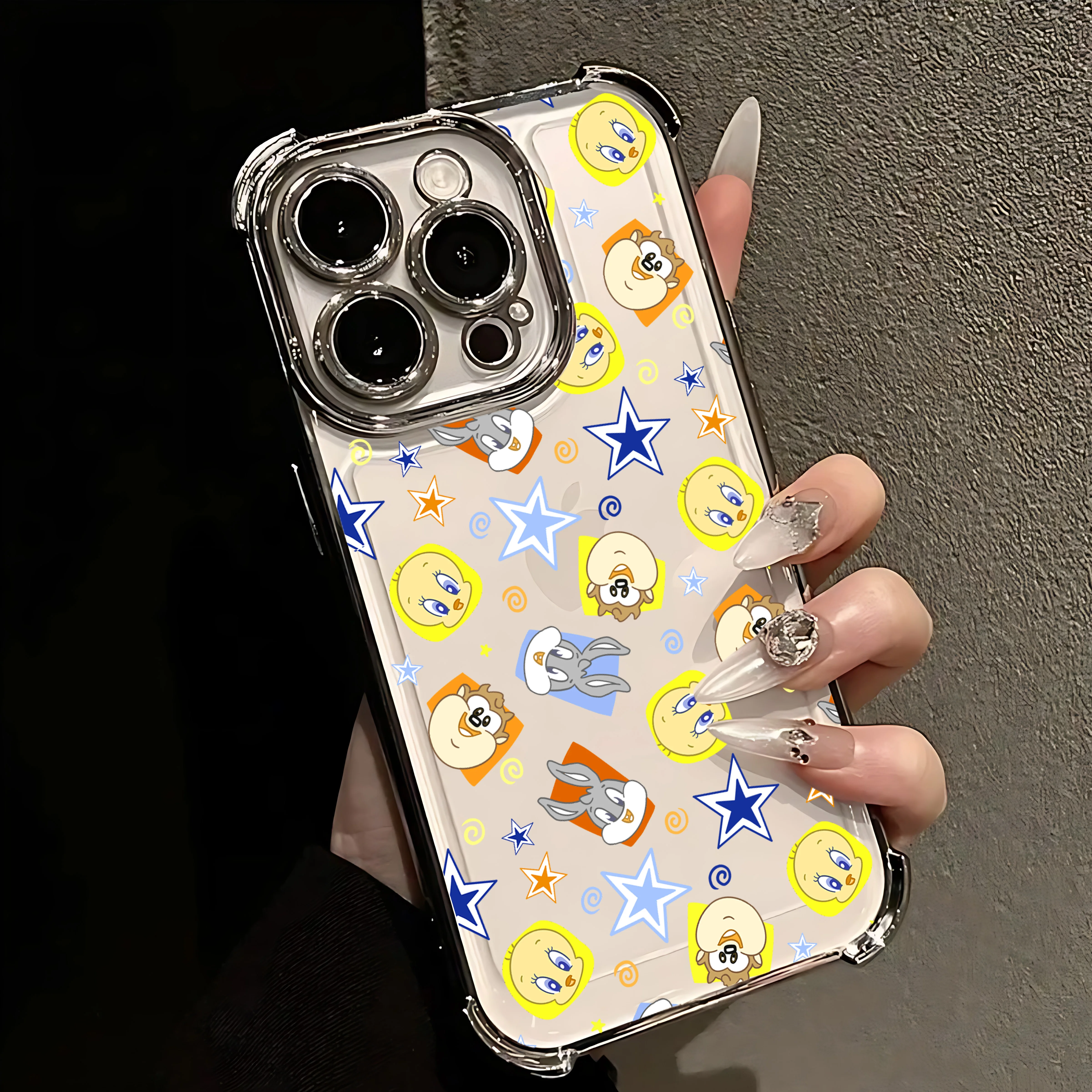 Cute Tweetys Plating Anti-Fall Airbag Phone Case