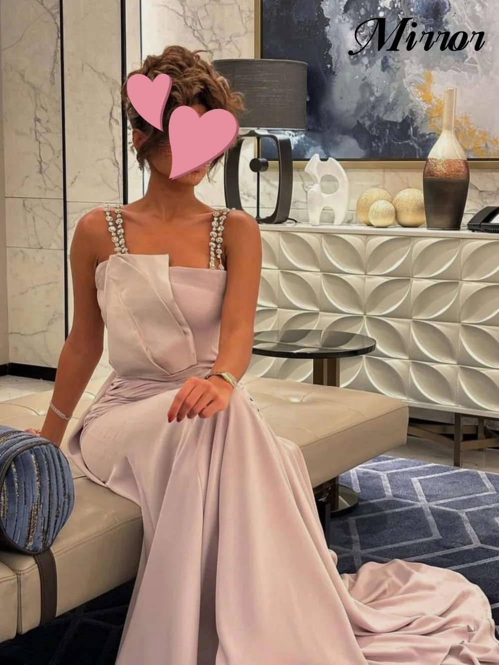 

Mirror Dress Elegant Vintage Sexy Crystal Beaded Ruffle Backless Customized Formal Occasion Prom Dress Evening Party Gowns